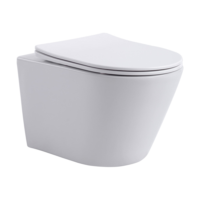 Унитаз подвесной торнадо (скрытое) безободковый с быстросъемным сиденьем микролифт Azario Вачио AZ-1904T 