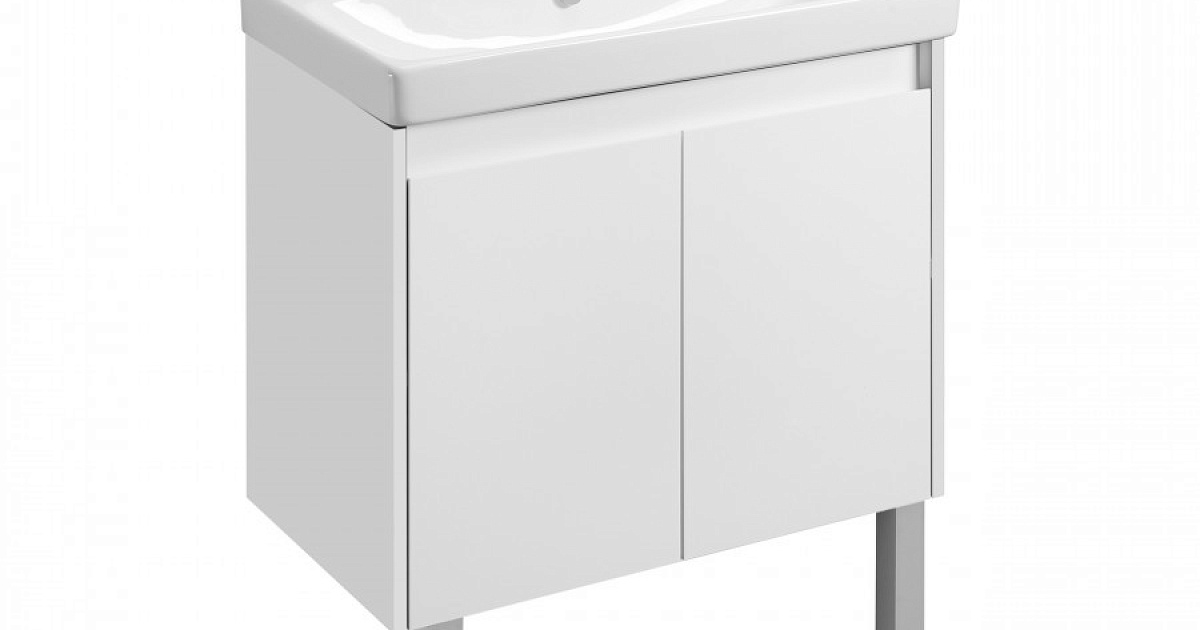 Комплект AQUATON Сканди Doors Тумба под раковину 80 с раковиной Santek ...