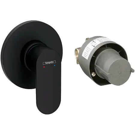 Смеситель для душа Hansgrohe Rebris S керамический картридж, черный матовый (72648670)