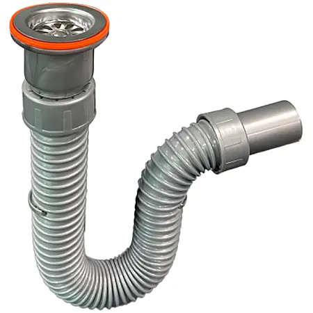 Сифон для раковины Bettoserb трубчатый, серый (125312)