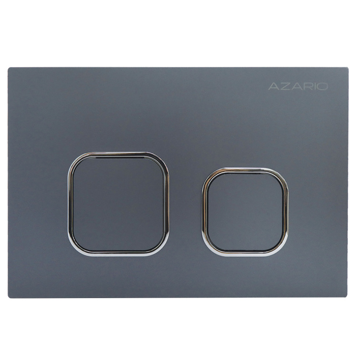 Кнопка смыва AZARIO NEW-TS механическая, двойной смыв, квадратные кнопки, ABS пластик, сатин (AZ-ABS-002-GG)