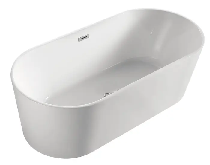 Ванна акриловая Azario BRISTOL 1600х800х580, отдельностоящая, в комплекте с сифоном и металлической рамой, цвет белый (BRI16080)