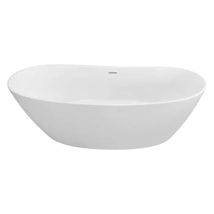 Ванна акриловая Azario EASTON NEW 1800x820x600 отдельностоящая, в комплекте с сифоном и металлической рамой, цвет белый (EST18082)