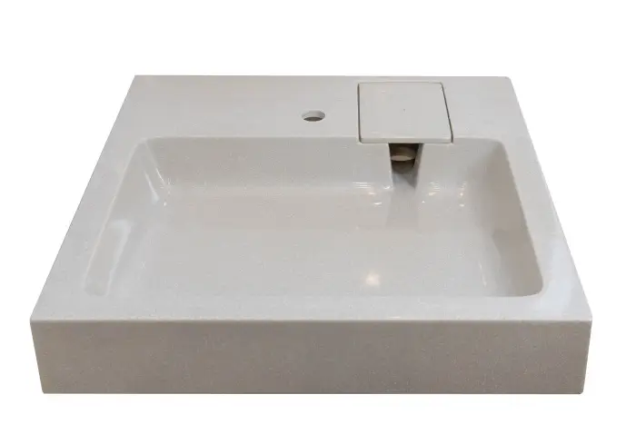 Раковина подвесная Azario Monako 600х600х85 литьевой мрамор, бежевая (CS00079880)