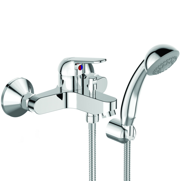 Смеситель для ванны Vidima Fine, с душевой лейкой, хром (BA388AA)