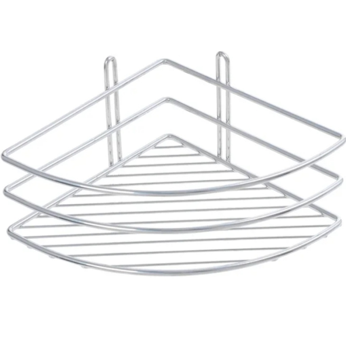 Полка корзина Fixsen угловая, одноэтажная, хром (FX-710-1)