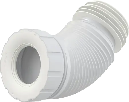 Фановая труба (гофра) для унитаза AlcaPlast 70/110x102/122, белый (A97SN)