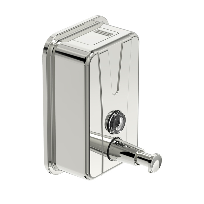 Дозатор для жидкого мыла Loranto настенный, 500 мл, нержавеющая сталь (4711.04.050.P)