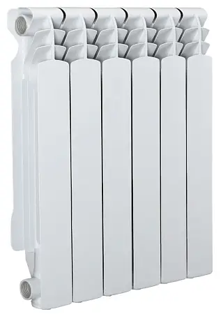 Радиатор алюминиевый AZARIO AL500/100 6 секций, белый (AL500/100/6)