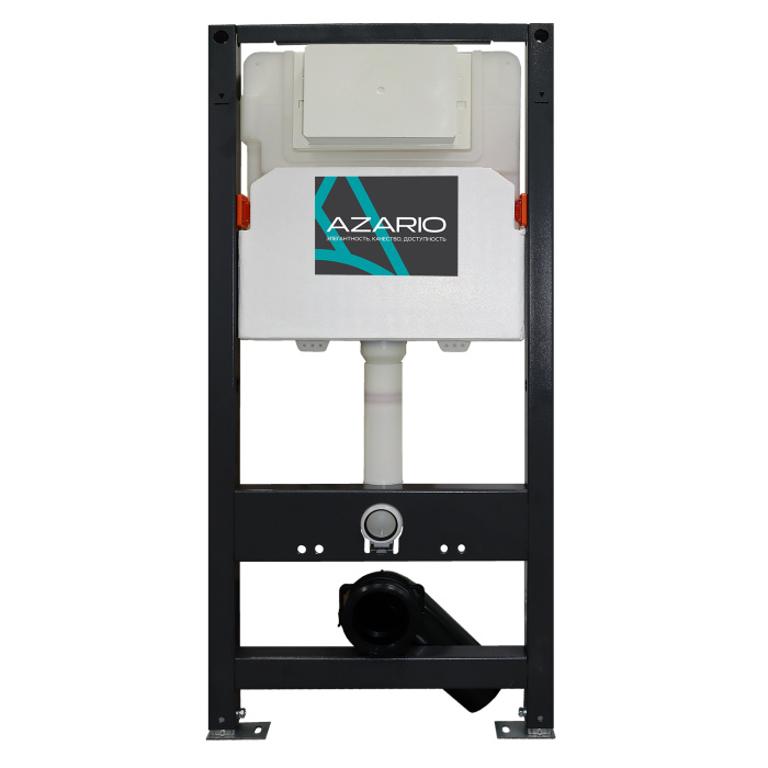 Инсталляция для подвесного унитаза AZARIO NEW сталь, пластик, 2-х режимный смыв 3/6 л. (AZ-501A)