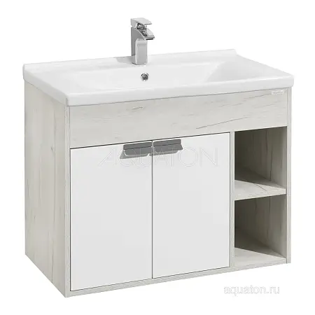 Тумба под раковину AQUATON Флай 80  подвесная, дуб крафт (1A237401FAX10)