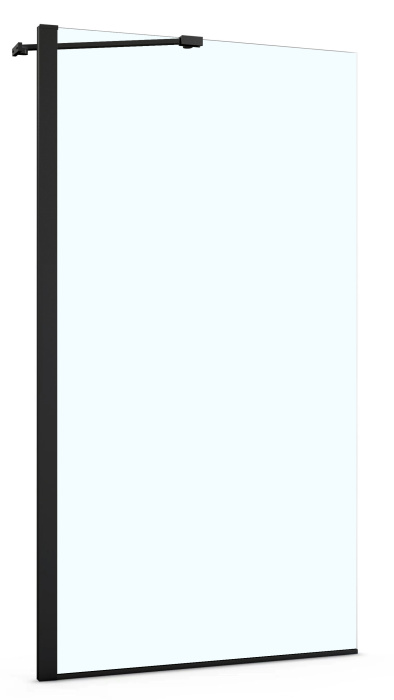 Шторка для ванны Azario MERRIT 800х1400, покрытие Easy Clean, прозрачное стекло 6 мм, цвет профиля черный (AZ-NF6310-1 800 BLACK)