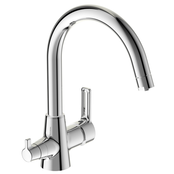 Смеситель для кухни Vidima Uno, с клапаном для подключения фильтра, хром (BA356AA)