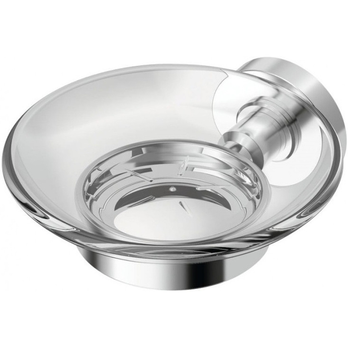 Мыльница Ideal Standard IOM с держателем, прозрачное стекло, хром (A9123AA) Мыльница Ideal Standard IOM с держателем, прозрачное стекло, хром (A9123AA)