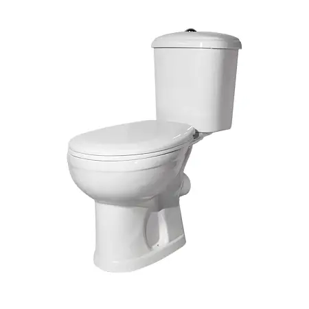 Унитаз-компакт Оскольская керамика Дора горизонтальный выпуск, однорежимная арматура, сиденье полипропилен, белый (47301100504)