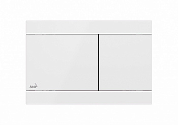 Кнопка смыва Alcadrain FUN-WHITE  нержавеющая сталь белый глянец