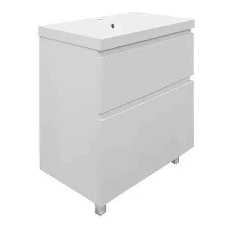 Комплект Azario Тумба Viola 80/2Н 800х450х850 напольная, с раковиной Астория 80, белый матовый (CS00097140)