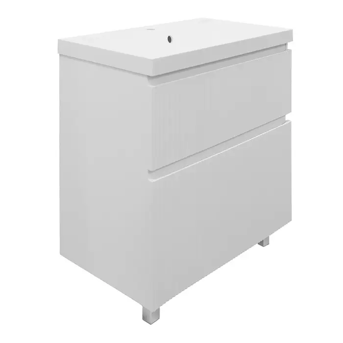 Комплект Azario Тумба Viola 80/2Н 800х450х850 напольная, с раковиной Астория 80, белый матовый (CS00097140)