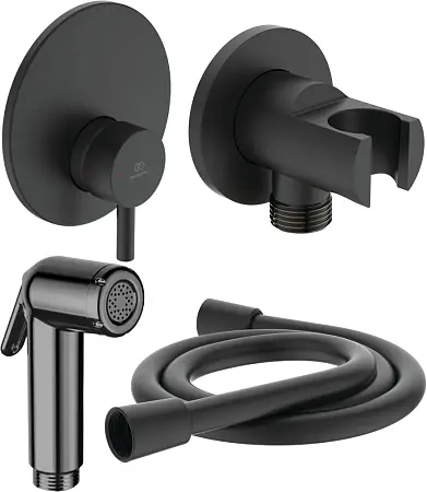 Гигиенический душ Ideal Standard IDEALSPRAY со смесителем, матовый черный (BD651XG)