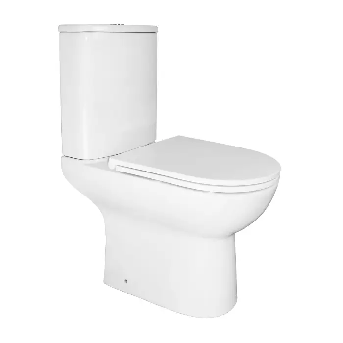 Унитаз-компакт Azario Кано 370х630х800 напольный, безободковый, в комплекте с быстросъемным сиденьем микролифт (93590)