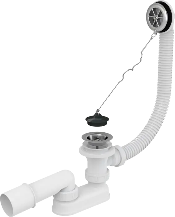 Слив-перелив Alcadrain для ванны, хром (A501)