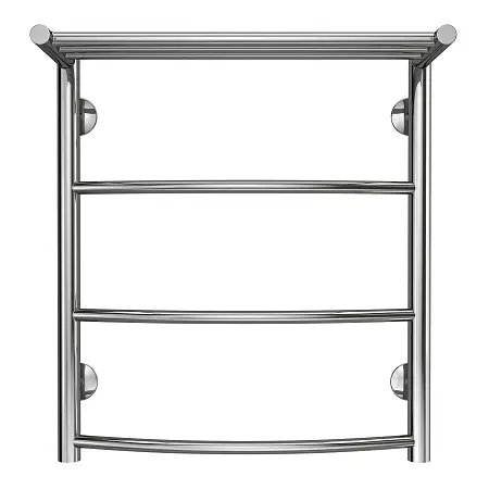 Полотенцесушитель водяной AZARIO VERONA 500/600 с полкой, 3 секции, нижнее/диагональное подключение, 1/2", хром (AZ04156P)