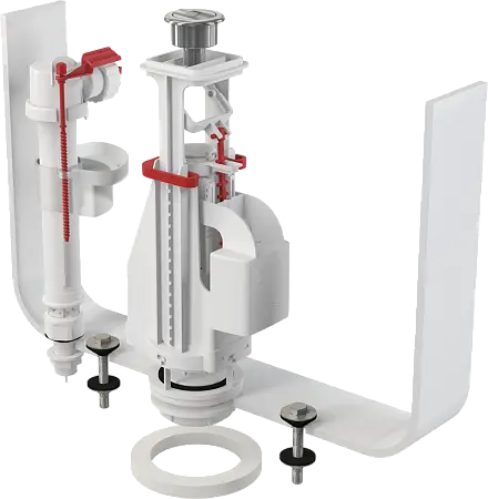 Сливная арматура Alca Plast нижний подвод, с двойной кнопкой, хром (SA08AS 1/2" CHROM)