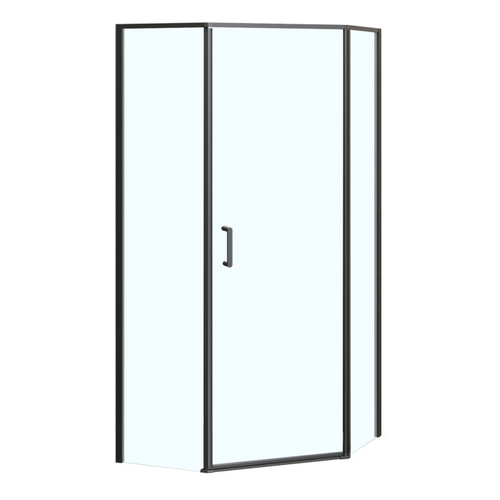 Душевое ограждение Azario SAKURA 900х900х1950 прозрачное стекло 6 мм, профиль черный матовый (AZ-21C-90-MB-CL)