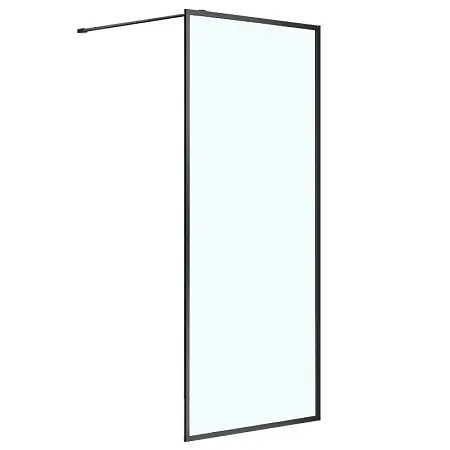 Душевая перегородка Azario RICHMOND  Walk-in 1000х2000, прозрачное стекло 6 мм, цвет профиля черный (AZ-NAG 6310 1000 Black)