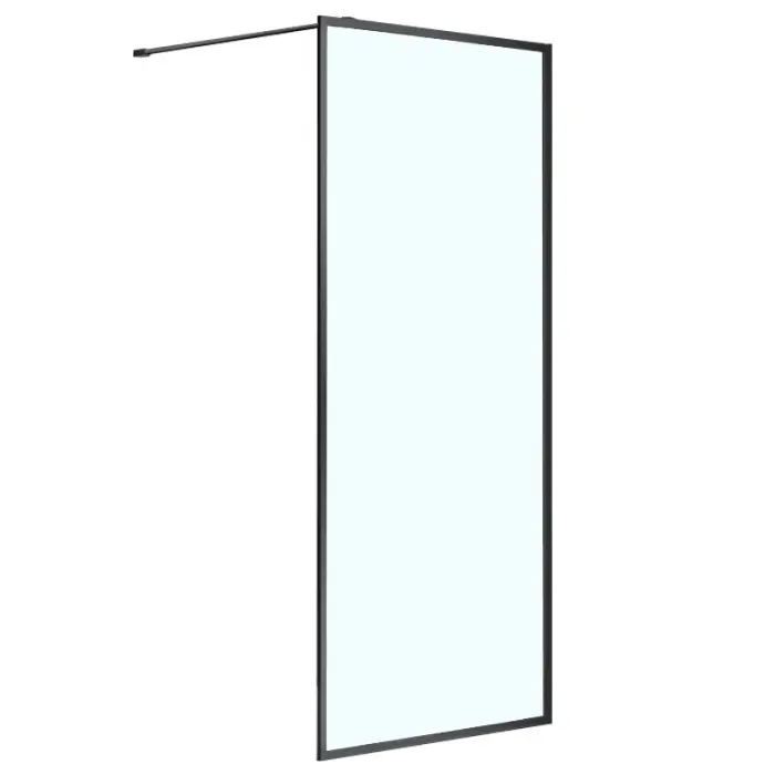Душевая перегородка Azario RICHMOND  Walk-in 1000х2000, прозрачное стекло 6 мм, цвет профиля черный (AZ-NAG 6310 1000 Black)