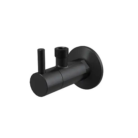 Alcadrain ARV001-BLACK Угловой вентиль с фильтром 1/2"×3/8", черный-мат