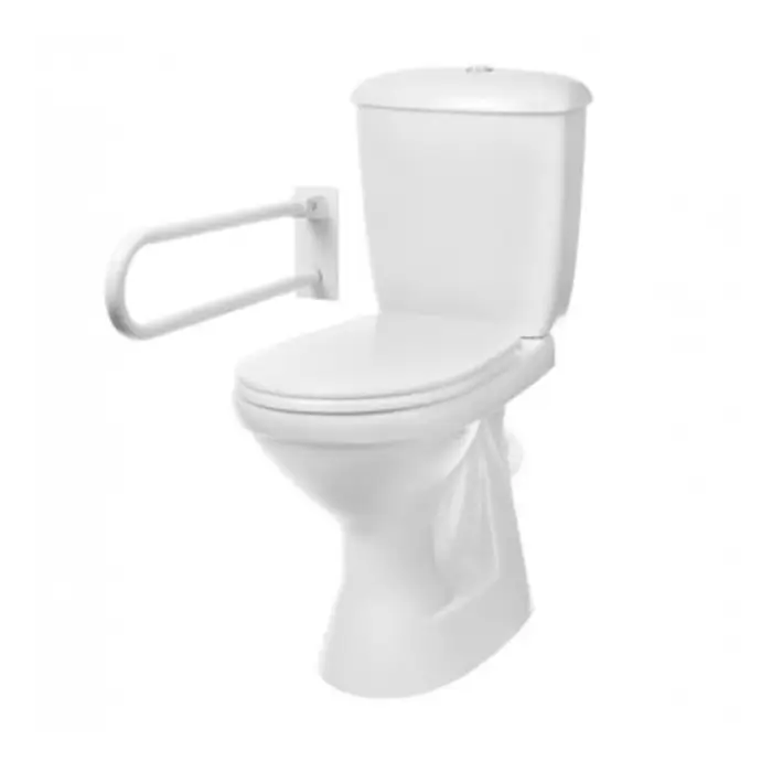 Унитаз-компакт Персона Стандарт с откидным окрашенным поручнем, сиденье полипропилен, белый (42301120012)