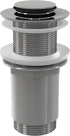 Донный клапан для раковины Alcadrain click/clack 5/4", цельнометаллический с малой заглушкой, хром (A394)