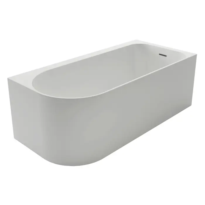 Ванна акриловая Azario LUTON 1700x800x580, пристенная, в комплекте с сифоном и металлической рамой, правая, белая (LUT17080 R)