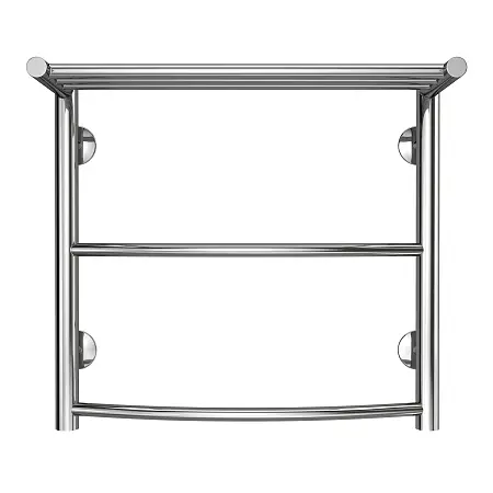 Полотенцесушитель водяной AZARIO VERONA 500/500 с полкой, 2 секции, нижнее/диагональное подключение, 1/2", хром (AZ04155P)