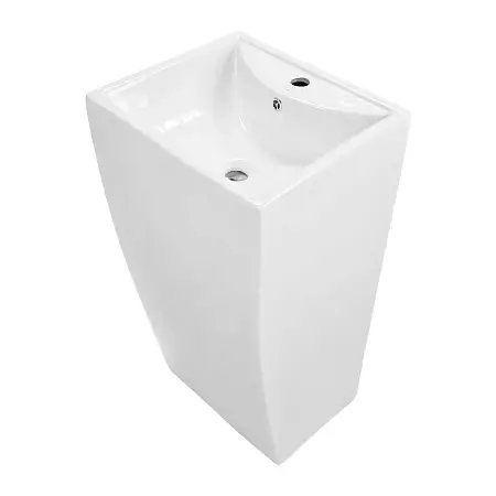 Раковина напольная Azario COMELLA 480х420х855 отдельностоящая, прямоугольная, белый глянцевый (AZ-314)