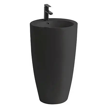 Раковина напольная Azario Dea 500х500х860 отдельностоящая круглая, черный (AZ-203MB)