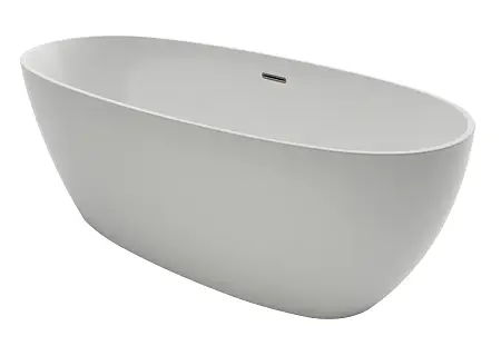 Ванна акриловая Azario DARWIN 1700х750х600 отдельностоящая, в комплекте с сифоном и металлической рамой, цвет белый (DAR17075)