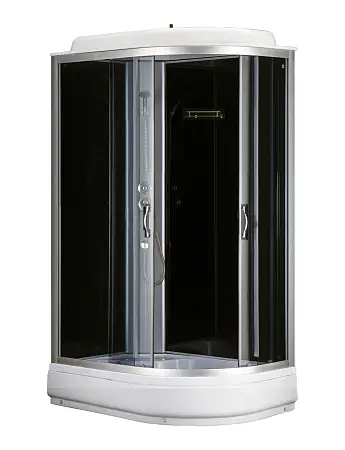 Душевая кабина LORANTO 120х80х215 левосторонняя, поддон 20 см, прозрачное стекло 4 мм, черная (CS-66120-20 L G)