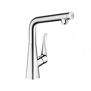 Смеситель для кухни Hansgrohe Metris Select, однорычажный, сталь (14883800)
