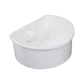 Полочка овальная Fixsen Grampus одноэтажная, пластик, белая (GR-7325) Полочка овальная Fixsen Grampus одноэтажная, пластик, белая (GR-7325)