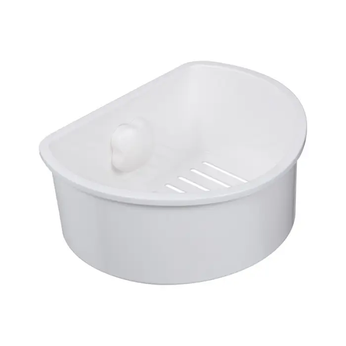 Полочка овальная Fixsen Grampus одноэтажная, пластик, белая (GR-7325)