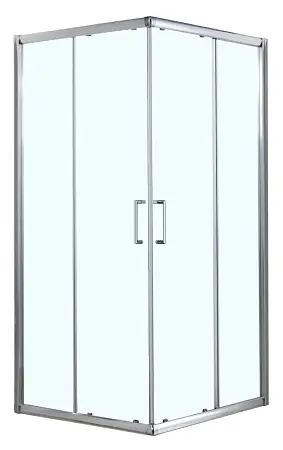 Душевое ограждение Azario GREENWOOD 900х900х1950, БЕЗ ПОДДОНА, прозрачное стекло 6 мм, цвет профиля серебро (AZ-NNE1142 900)