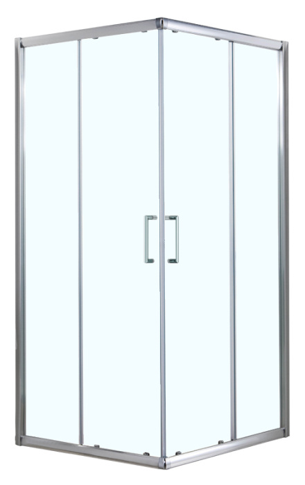 Душевое ограждение Azario GREENWOOD 1000х1000х1950, БЕЗ ПОДДОНА, прозрачное стекло 6 мм, цвет профиля серебро (AZ-NNE1142 1000)