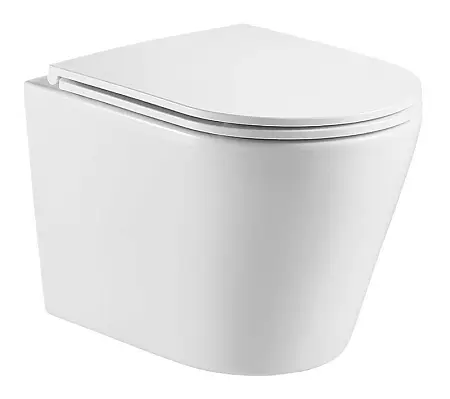 Унитаз подвесной Azario Teramo 515х360х360 безободковый, с системой антивсплеск (Торнадо) в комплекте с сидением микролифт (AZ-0053-UQ) Унитаз подвесной Azario Teramo 515х360х360 безободковый, с системой антивсплеск (Торнадо) в комплекте с сидением микролифт (AZ-0053-UQ)