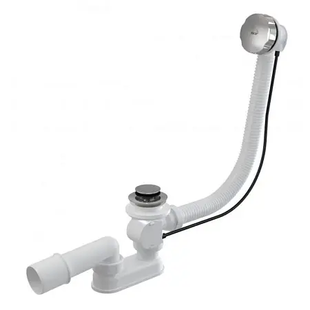 Слив-перелив Alcadrain для ванны, полуавтомат, хром (A55K-RU-01)