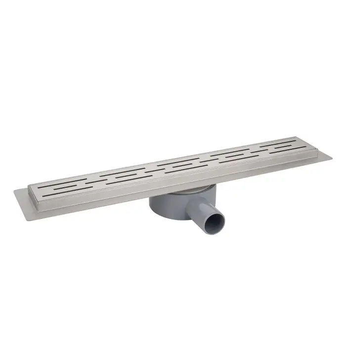 Душевой лоток AZARIO 600 мм, D40(50), 360°, металлическая перфорированная решетка, металлический желоб, комбинированный затвор (AZT3FT01600)