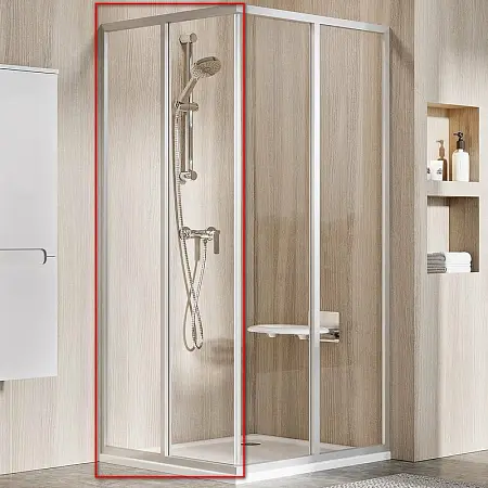 Душевая дверь Ravak Supernova SRV2-75 195 S раздвижная, стекло Transparent, профиль Белый (14V301O2Z1)