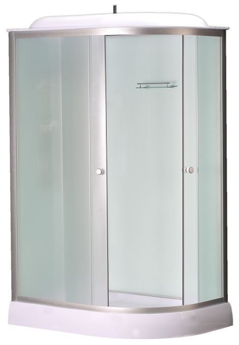 Душевая кабина LORANTO 120х80х215 с низким поддон 13 см, белое закаленное стекло 4 мм профиль хром (CS-66121L F 120)