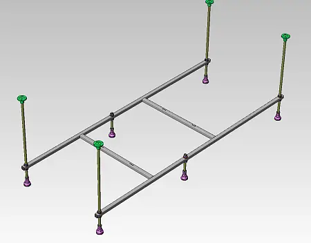 Каркас для ванны VentoSpa AQUA LA 1500*750 с крепежом (CS00015789)